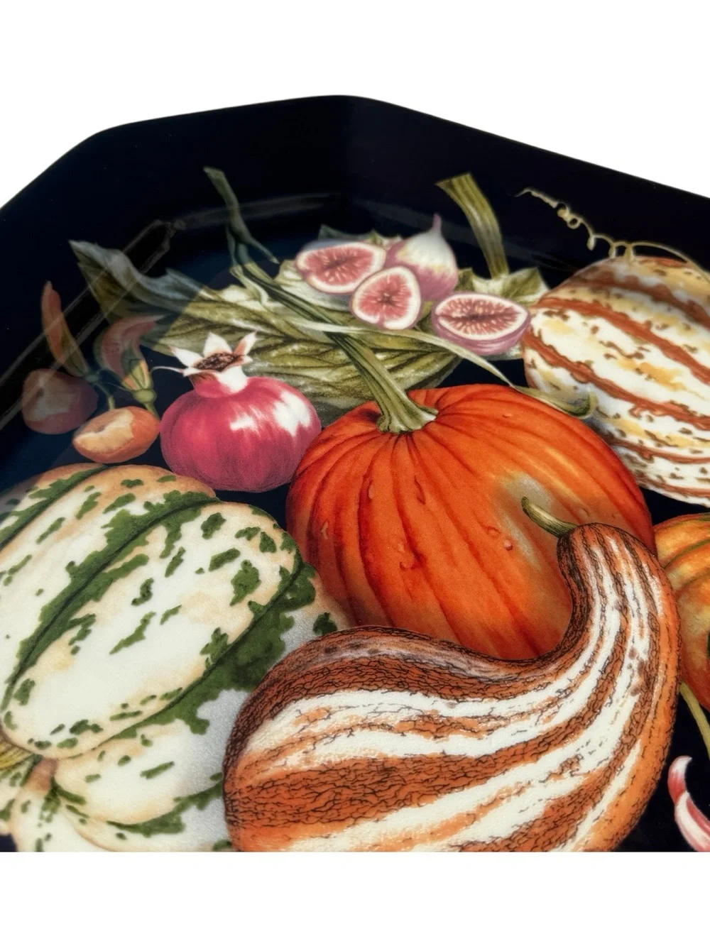 Williams Sonoma Harvest Pumpkin Octagonal Serving Platter Retired Fall Decor 17”